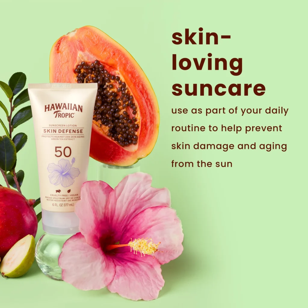 Hawaiian Tropic Skin Defense Sunscreen Lotion SPF 50